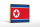 Holzschild Flagge Nordkoreas 18x12 cm Retro North Korea Dekoration