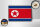 Holzschild Flagge Nordkoreas 18x12 cm Retro North Korea Dekoration