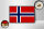 Holzschild Flagge Norwegens 18x12 cm Retro Flag Norway Dekoration