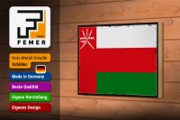 Holzschild Flagge Omans 18x12 cm Retro Flag of Oman Dekoration
