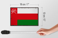 Holzschild Flagge Omans 18x12 cm Retro Flag of Oman Dekoration