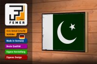Holzschild Flagge Pakistans 18x12cm Retro Flag of Pakistan Dekoration
