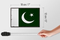 Holzschild Flagge Pakistans 18x12cm Retro Flag of Pakistan Dekoration