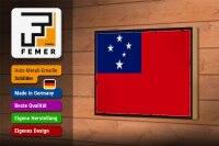 Holzschild Flagge Samoas 18x12 cm Retro Flag of Samoa Dekoration