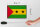 Holzschild Flagge São Tomé und Príncipe 18x12cm Retro Flag Dekoration