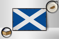 Holzschild Flagge Schottlands 18x12 cm Retro Flag Scotland Dekoration