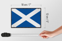 Holzschild Flagge Schottlands 18x12 cm Retro Flag Scotland Dekoration