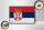 Holzschild Flagge Serbiens 18x12 cm Retro Flag of Serbia Dekoration
