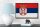 Holzschild Flagge Serbiens 18x12 cm Retro Flag of Serbia Dekoration