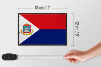 Holzschild Flagge Sint Maartens 18x12cm Retro Sint Maarten Dekoration