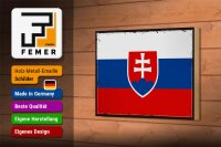 Holzschild Flagge Slowakei 18x12 cm Retro Flag of Slovakia Dekoration