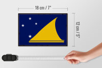 Holzschild Flagge Tokelaus 18x12 cm Retro Flag of Tokelau Dekoration
