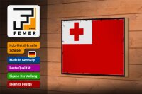 Holzschild Flagge Tongas 18x12 cm Retro Flag of Tonga Dekoration