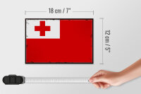 Holzschild Flagge Tongas 18x12 cm Retro Flag of Tonga Dekoration