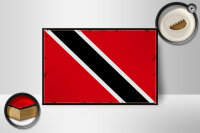 Holzschild Flagge Trinidad und Tobagos 18x12 cm Retro Flag Dekoration