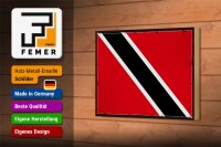 Holzschild Flagge Trinidad und Tobagos 18x12 cm Retro Flag Dekoration