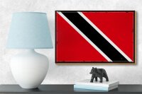 Holzschild Flagge Trinidad und Tobagos 18x12 cm Retro Flag Dekoration