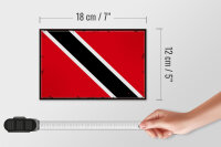 Holzschild Flagge Trinidad und Tobagos 18x12 cm Retro Flag Dekoration