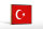 Holzschild Flagge Türkei 18x12 cm Retro Flag of Turkey Dekoration