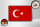 Holzschild Flagge Türkei 18x12 cm Retro Flag of Turkey Dekoration
