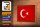 Holzschild Flagge Türkei 18x12 cm Retro Flag of Turkey Dekoration