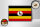 Holzschild Flagge Ugandas 18x12 cm Retro Flag of Uganda  Dekoration