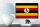 Holzschild Flagge Ugandas 18x12 cm Retro Flag of Uganda  Dekoration