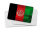 Blechpostkarte Flagge Afghanistan 14x10 cm Afghanistan Rost Deko Schild