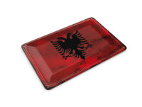 Blechpostkarte Flagge Albanien 14x10 cm Flag Albania Rost...