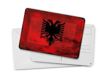 Blechpostkarte Flagge Albanien 14x10 cm Flag Albania Rost Deko Schild