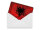 Blechpostkarte Flagge Albanien 14x10 cm Flag Albania Rost Deko Schild