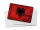 Blechpostkarte Flagge Albanien 14x10 cm Flag Albania Rost Deko Schild