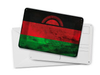 Blechpostkarte Flagge Malawi 14x10 cm Flag of Malawi Rost Deko Schild
