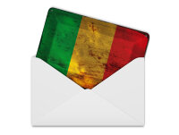 Blechpostkarte Flagge Mali 14x10 cm Flag of Mali Rost Deko Schild
