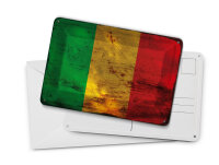 Blechpostkarte Flagge Mali 14x10 cm Flag of Mali Rost Deko Schild