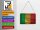 Blechpostkarte Flagge Mali 14x10 cm Flag of Mali Rost Deko Schild