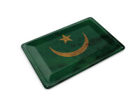 Blechpostkarte Flagge Mauretanien 14x10cm Flag Mauritania Rost Deko Schild