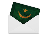 Blechpostkarte Flagge Mauretanien 14x10cm Flag Mauritania Rost Deko Schild