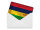 Blechpostkarte Flagge Mauritius 14x10 cm Flag Mauritius Rost Deko Schild
