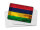 Blechpostkarte Flagge Mauritius 14x10 cm Flag Mauritius Rost Deko Schild