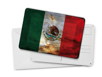 Blechpostkarte Flagge Mexiko 14x10 cm Flag of Mexico Rost Deko Schild