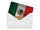 Blechpostkarte Flagge Mexiko 14x10 cm Flag of Mexico Rost Deko Schild
