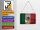 Blechpostkarte Flagge Mexiko 14x10 cm Flag of Mexico Rost Deko Schild