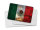 Blechpostkarte Flagge Mexiko 14x10 cm Flag of Mexico Rost Deko Schild