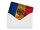 Blechpostkarte Flagge Moldau 14x10 cm Flag of Moldova Rost Deko Schild