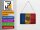 Blechpostkarte Flagge Moldau 14x10 cm Flag of Moldova Rost Deko Schild