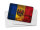 Blechpostkarte Flagge Moldau 14x10 cm Flag of Moldova Rost Deko Schild