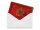 Blechpostkarte Flagge Montenegro 14x10 cm Flag Montenegro Rost Deko Schild