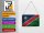 Blechpostkarte Flagge Namibia 14x10 cm Flag of Namibia Rost Deko Schild