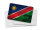 Blechpostkarte Flagge Namibia 14x10 cm Flag of Namibia Rost Deko Schild